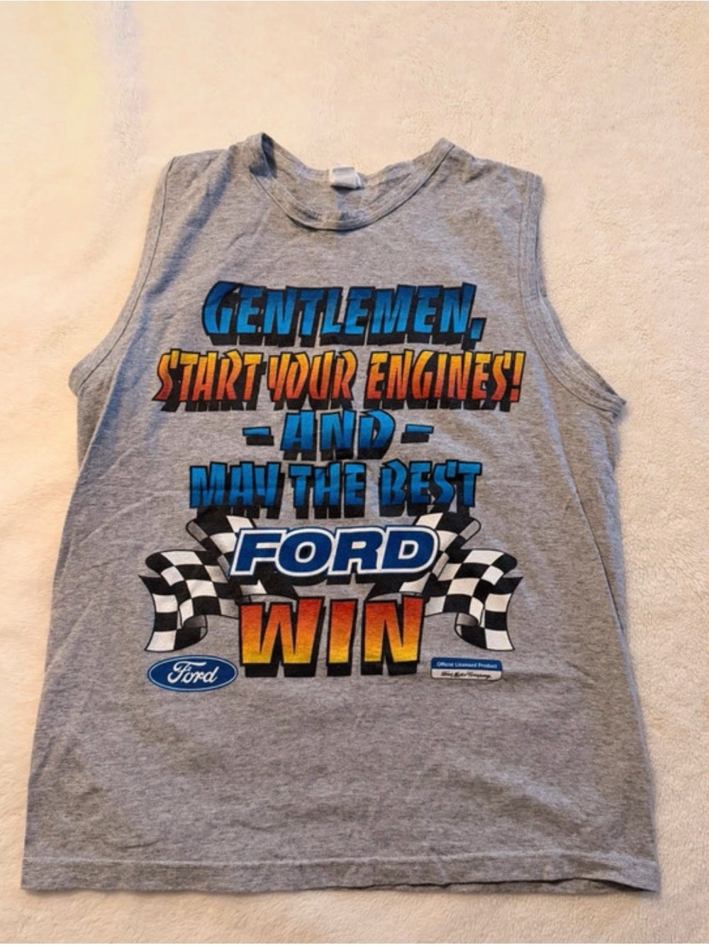 Ford Men’s Gray 'May The Best Ford Win' Graphic Tank Top